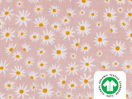 T28034,Babyletto,Daisy Muslin All-Stages Bassinet Sheet in GOTS Certified Organic Cotton