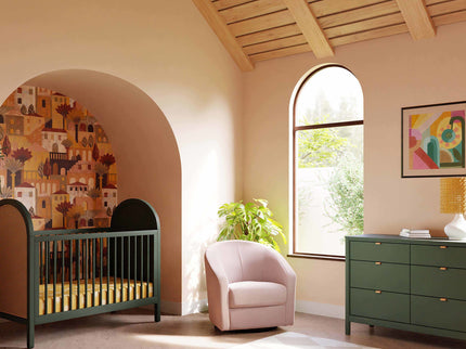 M5887BPV,Babyletto,Madison Swivel Glider in Blush Pink Velvet