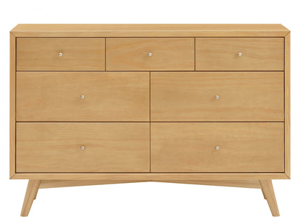 M15916HY,Palma 7-Drawer Double Dresser  Assembled in Honey
