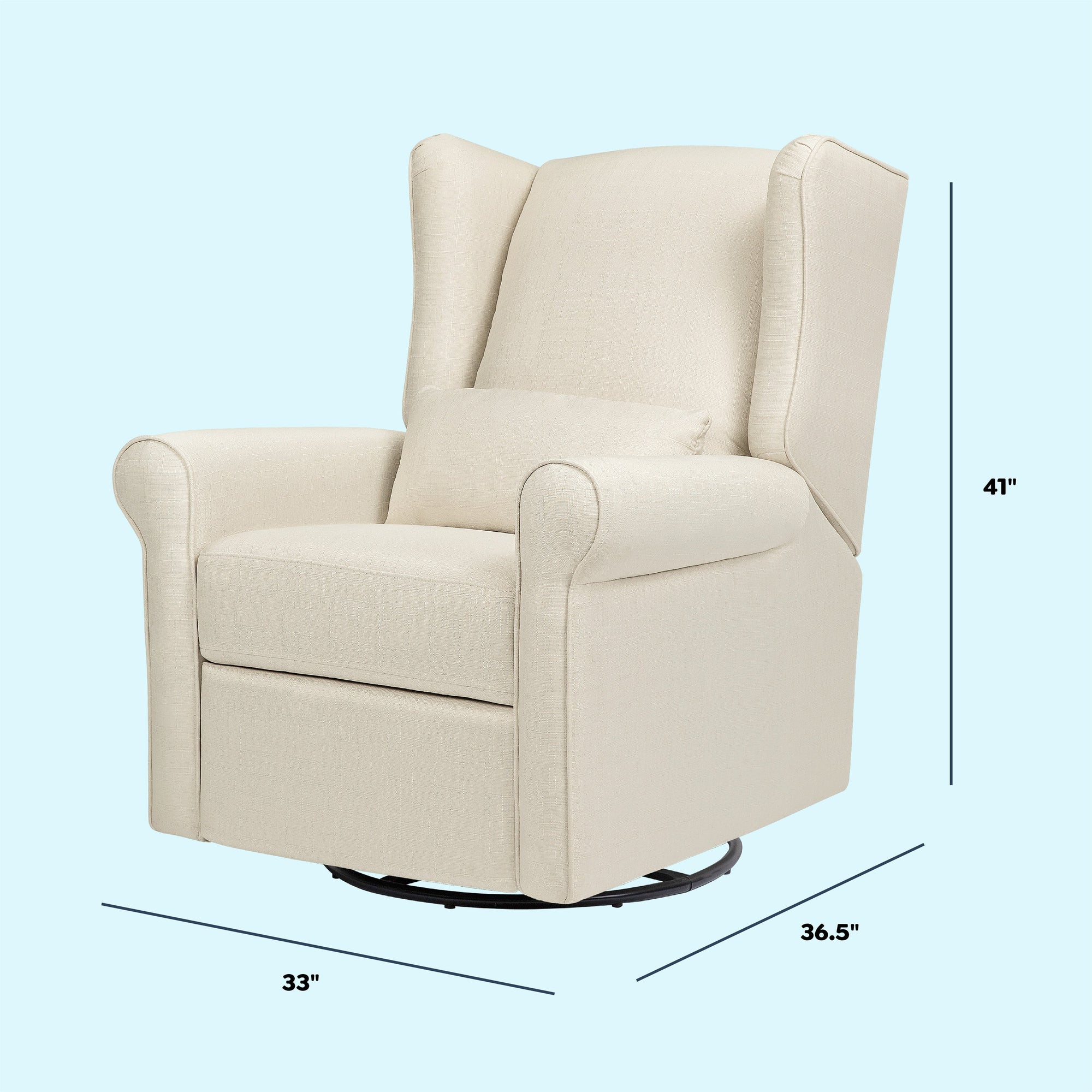 M21887NO,DaVinci,Hayden Recliner and Swivel Glider in Natural Oat