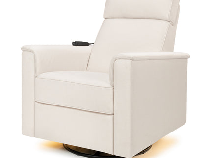M17183PCMEW,Namesake,Willa Deluxe Power Glider Recliner w/Heat&Massage in Performance Cream Eco-Weave