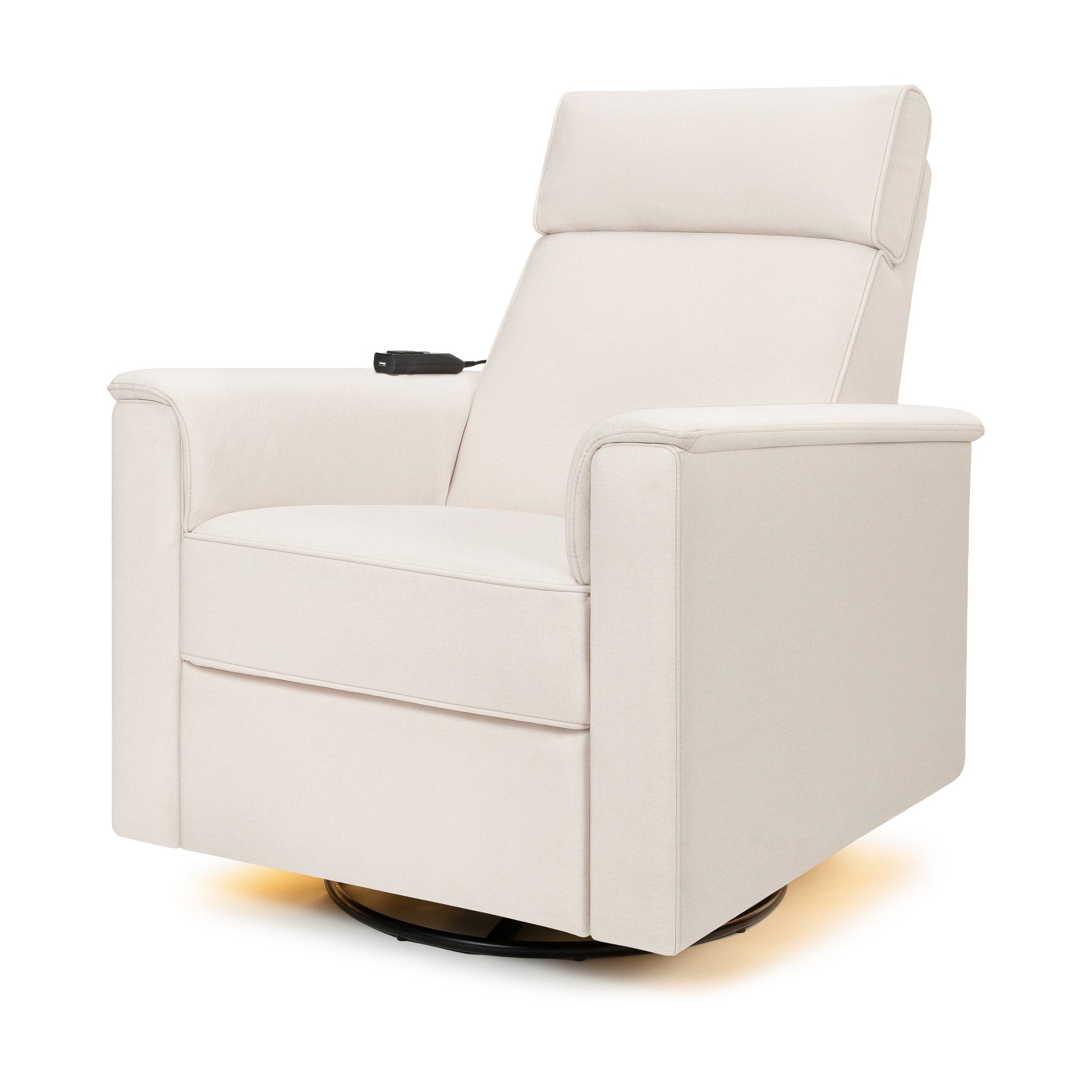 M17183PCMEW,Namesake,Willa Deluxe Power Glider Recliner w/Heat&Massage in Performance Cream Eco-Weave