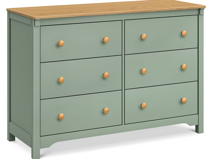 M27226LSHY,DaVinci,Shea 6-Drawer Dresser in Light Sage and Honey
