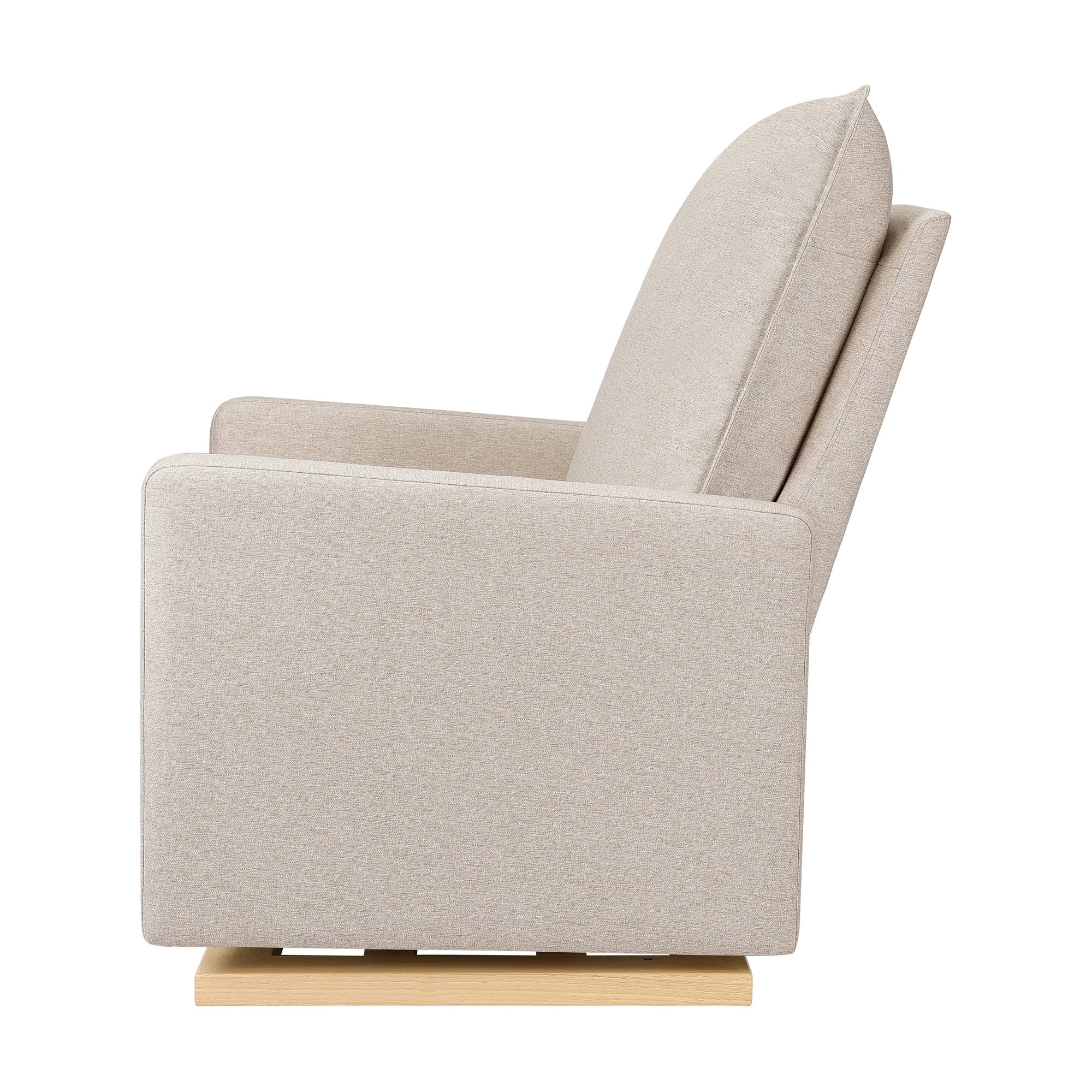 M20984PBEWLB,Babyletto,Cali Pillowback Chair and a Half Glider in Performance Beach Eco-Weave w/ Light Wood Base