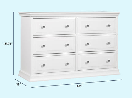 M4426W,DaVinci,DaVinci Signature 6-Drawer Double Dresser in White