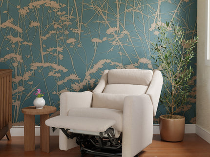 M11286PBEW,Babyletto,Kiwi Plus Power Glider Recliner w/ Power Headrest in Performance Beach Eco-Weave