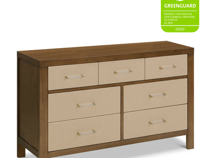 M24816NLPSEW,Namesake,Eloise 7-Drawer Assembled Dresser in Natural Walnut & Performance Sand Eco-Weave
