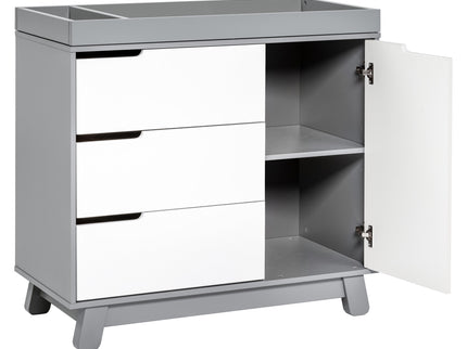 M4223GW,Babyletto,Hudson 3-Drawer Changer Dresser w/Removable Changing Tray in Grey/White