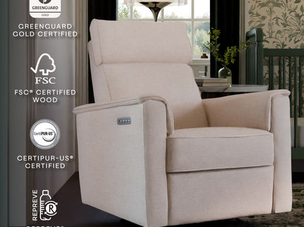 M17182PBEW,Namesake,Willa Pro Power Glider Recliner w/ Power Lumbar in Performance Beach Eco-Weave