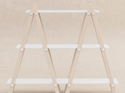 M10511WNX,Babyletto,Dottie Bookcase in White and Washed Natural Finish