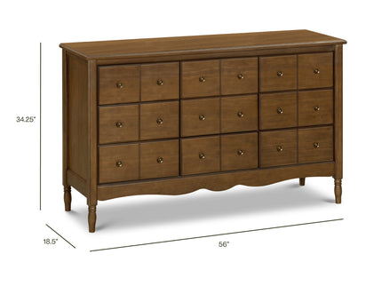 M7128NL,Namesake,Liberty 9-Drawer Assembled Dresser in Natural Walnut