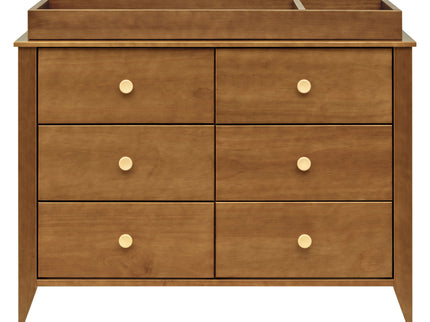 M10326CTN,Babyletto,Sprout 6-Drawer Double Dresser in Chestnut and Natural