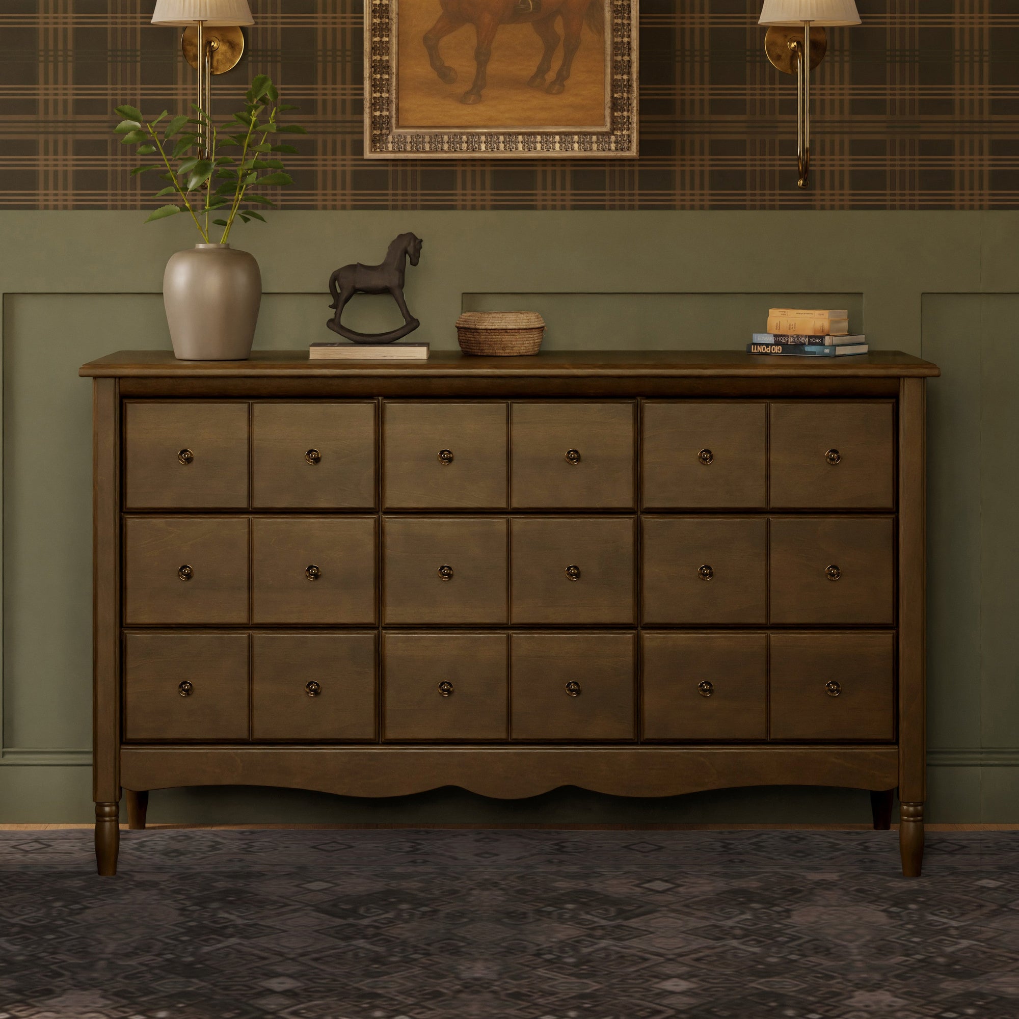 M7128NL,Namesake,Liberty 9-Drawer Assembled Dresser in Natural Walnut