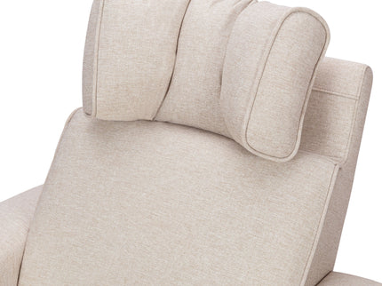 M17183PBEW,Namesake,Willa Deluxe Power Glider Recliner w/Heat&Massage in Performance Beach Eco-Weave