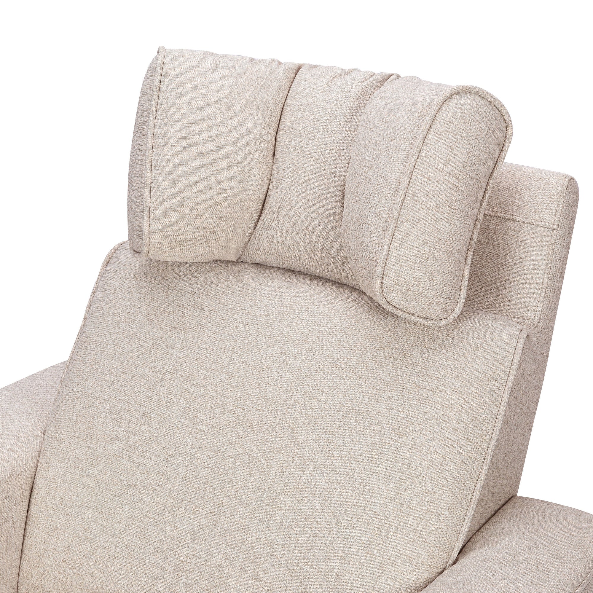 M17183PBEW,Namesake,Willa Deluxe Power Glider Recliner w/Heat&Massage in Performance Beach Eco-Weave