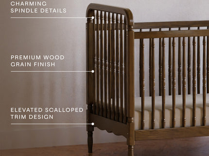 M7101NL,Namesake,Liberty 3-in-1 Convertible Spindle Crib w/Toddler Bed Conversion Kit in Natural Walnut