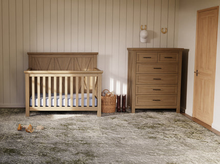 B14525DF,Monogram by Namesake,Emory Farmhouse 6-Drawer Chest in Driftwood