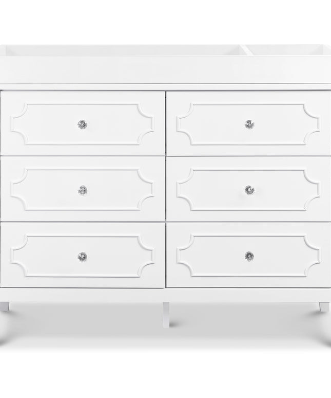 M11426W,DaVinci,Chloe Regency 6-Drawer Dresser in White