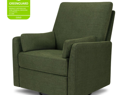 F24687PFGL,Carter's,Ethan Swivel Recliner in Performance Forest Green Linen