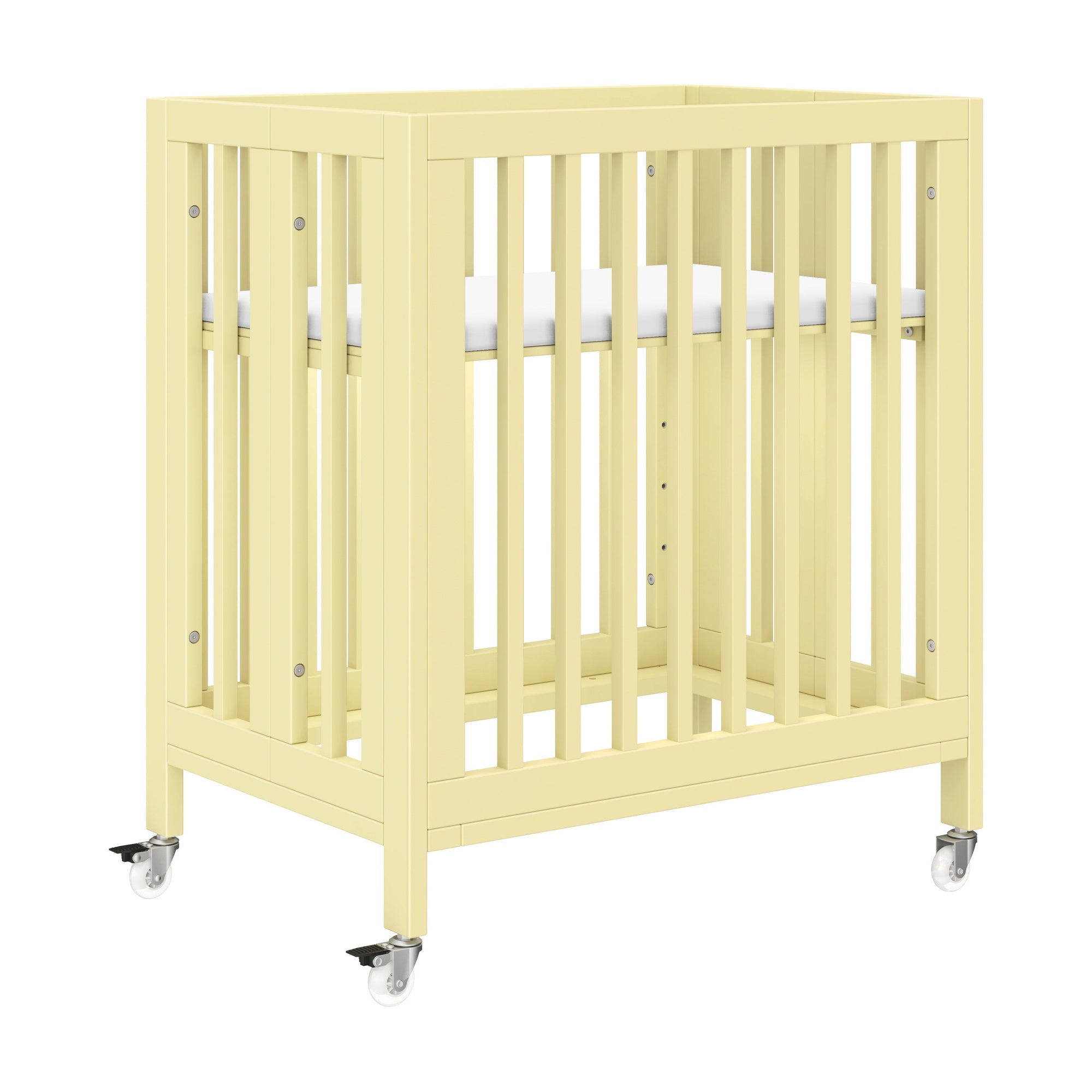 M30880PY,Babyletto,Rolli 9-in-1 Convertible All-Stages® Crib w/ Bassinet & Toddler Bed Kits in Pale Yellow