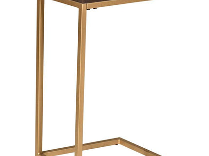 Aggie 16" Wide Elm Top and Gold Frame Computer Tray Table