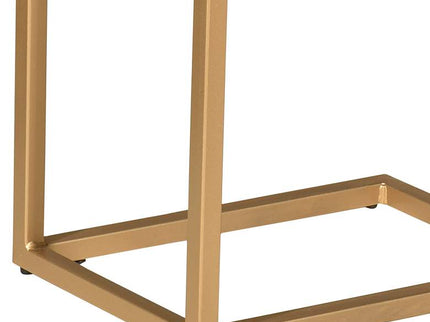 Aggie 16" Wide Elm Top and Gold Frame Computer Tray Table