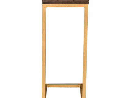 Aggie 16" Wide Elm Top and Gold Frame Computer Tray Table