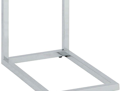 Aggie 16" Wide Glass Top and Chrome Modern Computer Tray Table