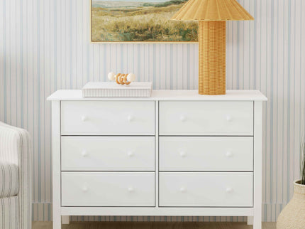 M5966W,DaVinci,Jayden 6-Drawer Double Wide Dresser in White Finish