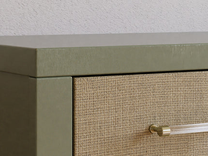 M24816FSPSEW,Namesake,Eloise 7-Drawer Assembled Dresser in French Sage and Performance Sand Eco-Weave