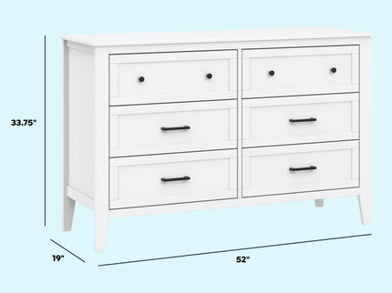 M24726W,DaVinci,Beau 6-Drawer Dresser in White