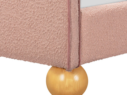 M31369PRSBRY,Babyletto Kids,Rizo Twin Bed in Performance Rose Boucle w/Raspberry Piping