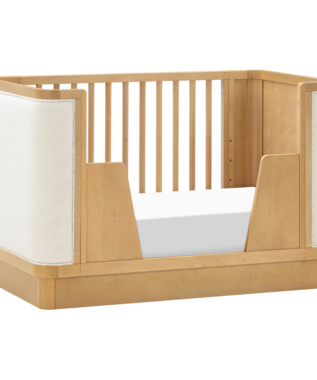 M26201HYWB,Babyletto,Bondi Boucle 4-in-1 Convertible Crib w/ Toddler Bed Kit in Honey with Ivory Boucle