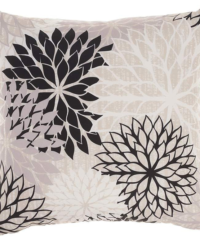 Aloha Black White 20" Square Indoor/Outdoor Throw Pillow