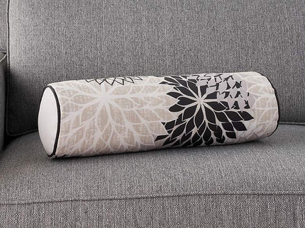 Aloha Black White 20" x 6" Indoor/Outdoor Bolster Pillow