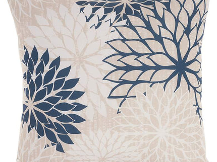 Aloha Navy Ivory 20" Square Indoor/Outdoor Throw Pillow