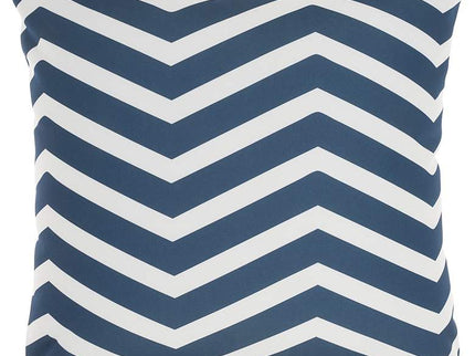 Aloha Navy Ivory 20" Square Indoor/Outdoor Throw Pillow