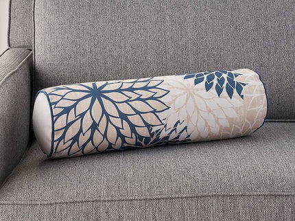 Aloha Navy Ivory 20" x 6" Indoor/Outdoor Bolster Pillow