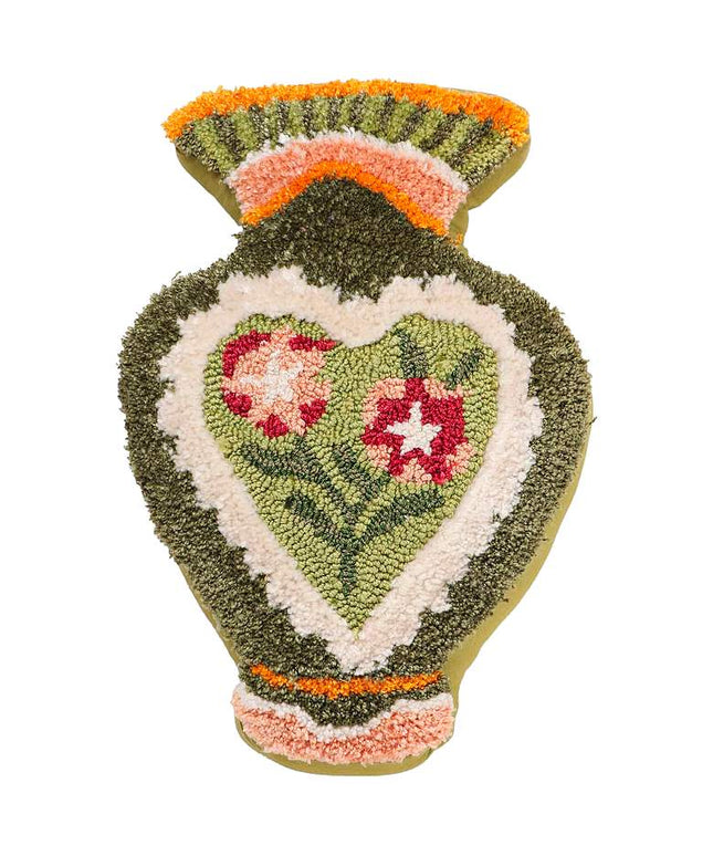 Amphorae Green Tufted 12" x 20" Accent Pillow