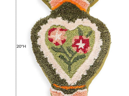 Amphorae Green Tufted 12" x 20" Accent Pillow