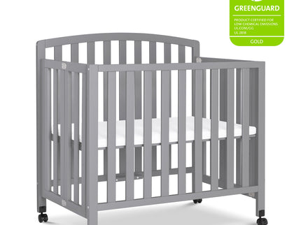 M18198G,DaVinci,Dylan Folding Portable 3-in-1 MiniCrib and TwinBed in Grey
