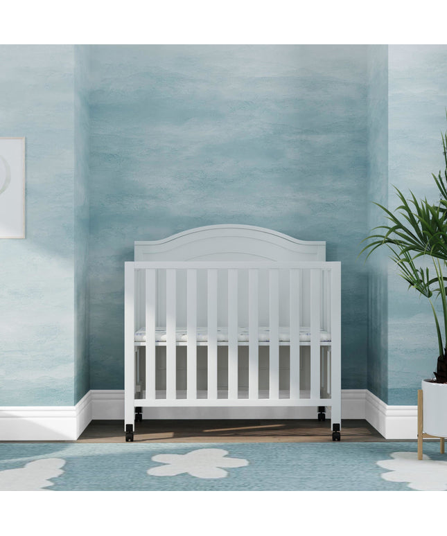 M12898W,DaVinci,Charlie Folding Portable 3-in-1 Mini Crib in White