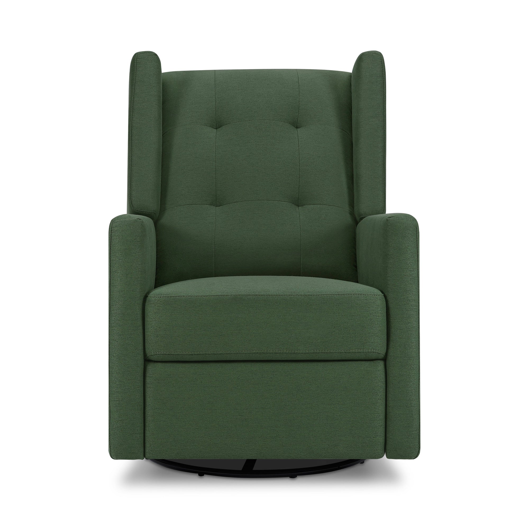 M21287PNG,DaVinci,Maddox recliner and swivel glider in Pine Green