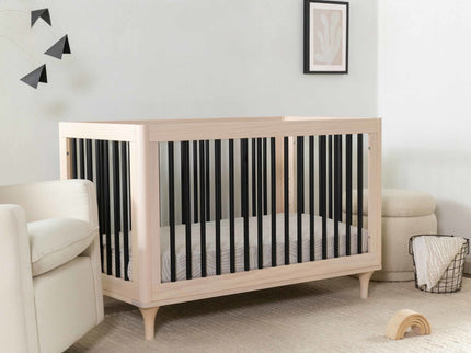 M9001NXB,Babyletto,Lolly 3-in-1 Convertible Crib w/Toddler Bed Conversion in WashedNatural/Black