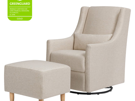 M11287PBEW,Babyletto,Toco Swivel Glider and Ottoman in Performance Beach Eco-Weave