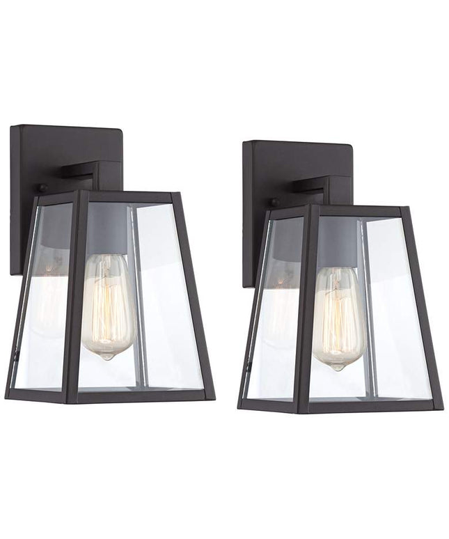 Arrington 10 3/4" High Mystic Black Sconces Set of 2