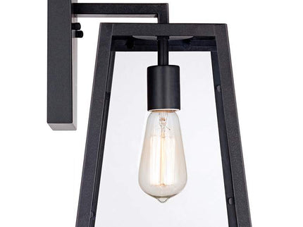 Arrington 13" High Glass and Mystic Black Wall Sconce Set of 2