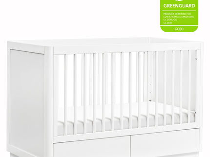 M21601W,Babyletto,Bento 3-in-1 Convertible Storage Crib w/Toddler Bed Conversion Kit in White