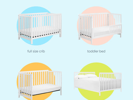 F11901W,Carter's,Colby 4-in-1 Low-profile Convertible Crib in White Finish