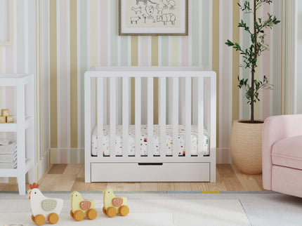 F11981W,Carter's,Colby 4-in-1 Convertible Mini Crib w/ Trundle in White